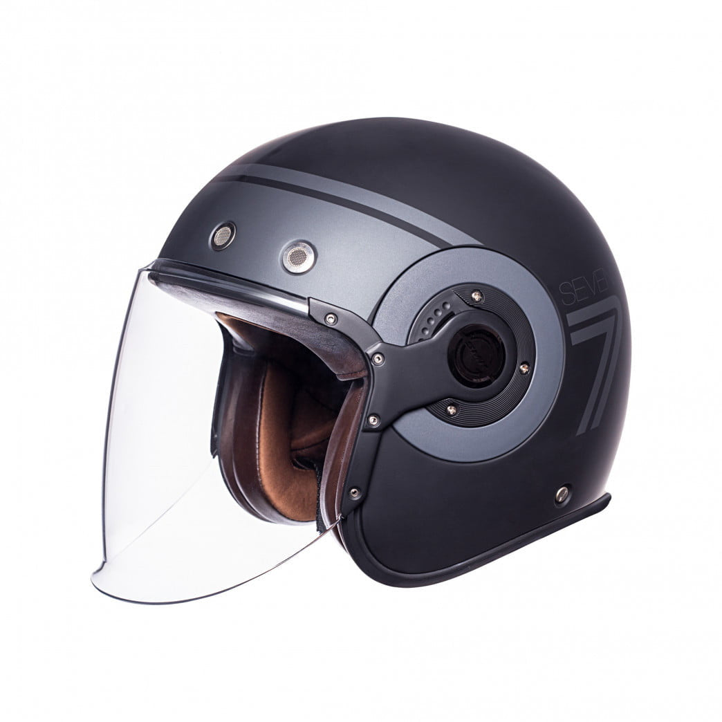 SMK JET MC helmet retro seven black