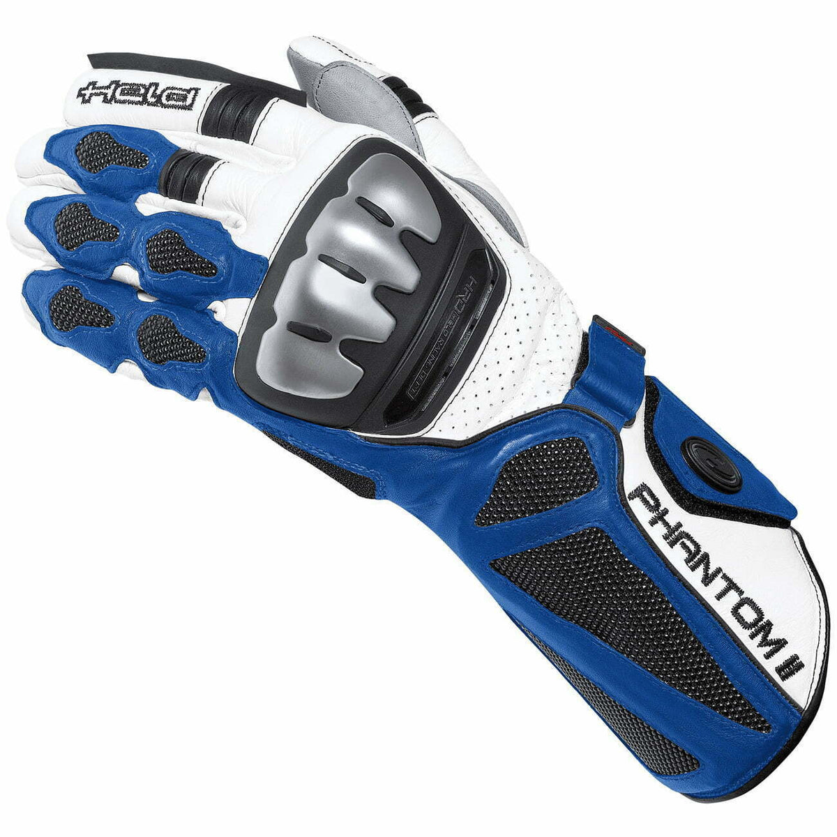 Holdt MC-Sport handsker Phantom II White /Blue