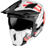 MT Helmets Open MC Helmet Streetfighter Twin Pearl White