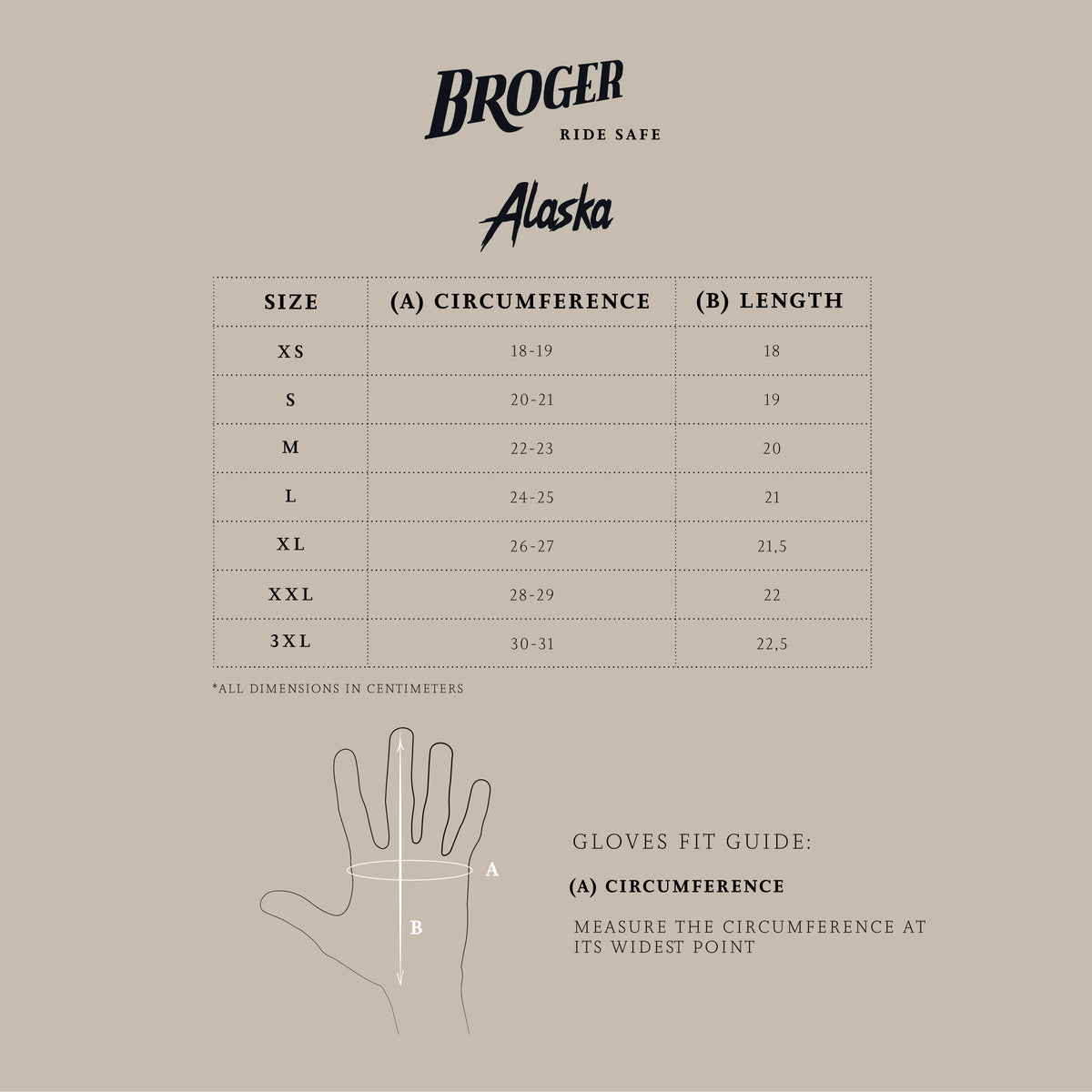 Broger Dam Mc-Gloves Alaska Vintage Sand