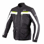 GMS Textil Mc-Jakke Gear Sort /Hvid /Flu 