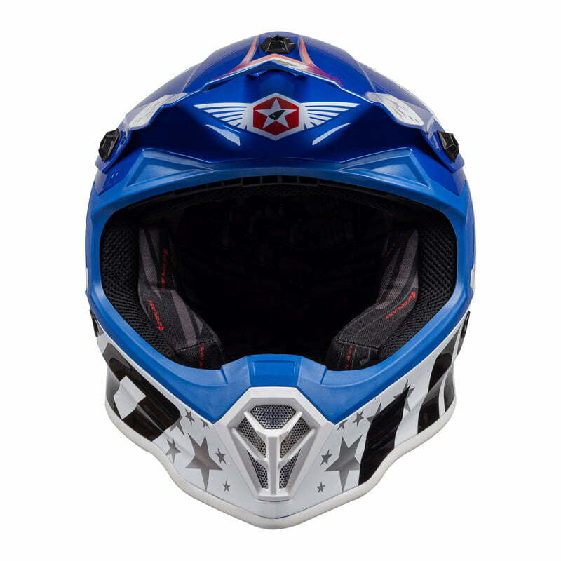 Ufo kids cross mc helmet captain blue /white