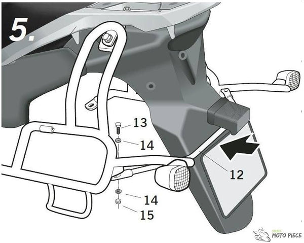Shad 3P System Bracket (side) -Suzuki DL 650 V-Strom (S0VS64SF)