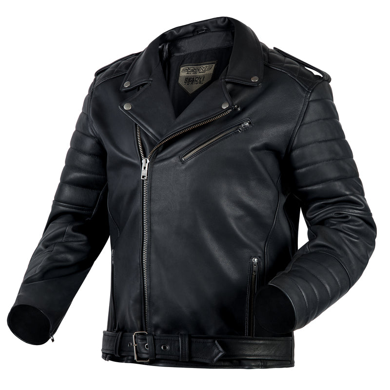 Ozone mc-leather jacket ramones modern black