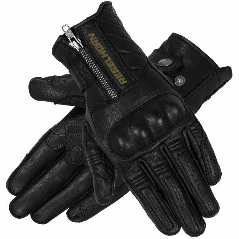 Rebelhorn Women MC-Gloves Hunter Black