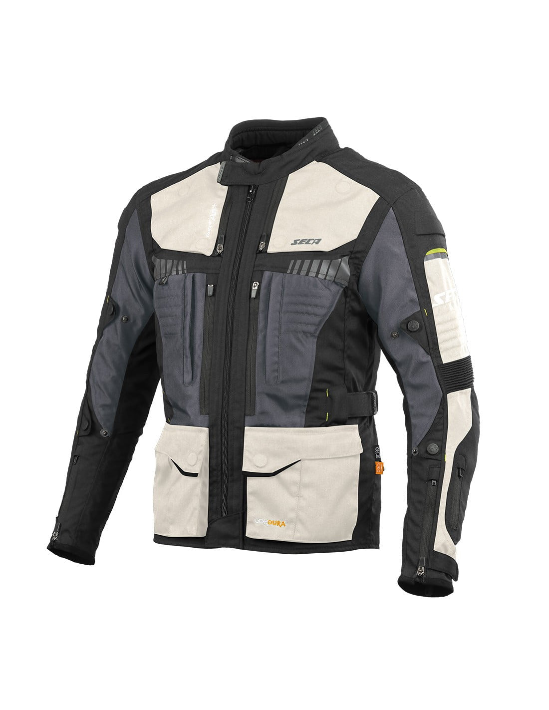 Seca Textile MC Jacket X-Tour Grey /Black