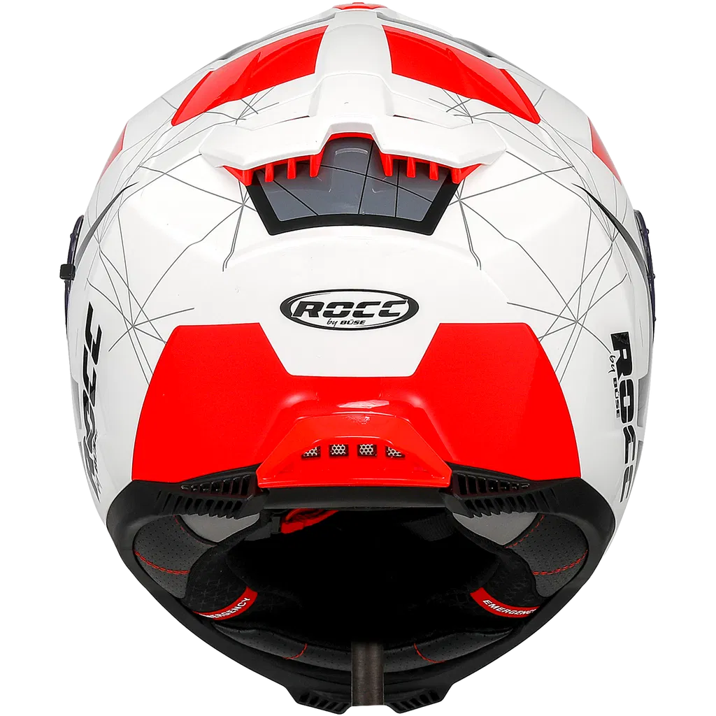 ROCC 390 Integral MC Helmet White /Red