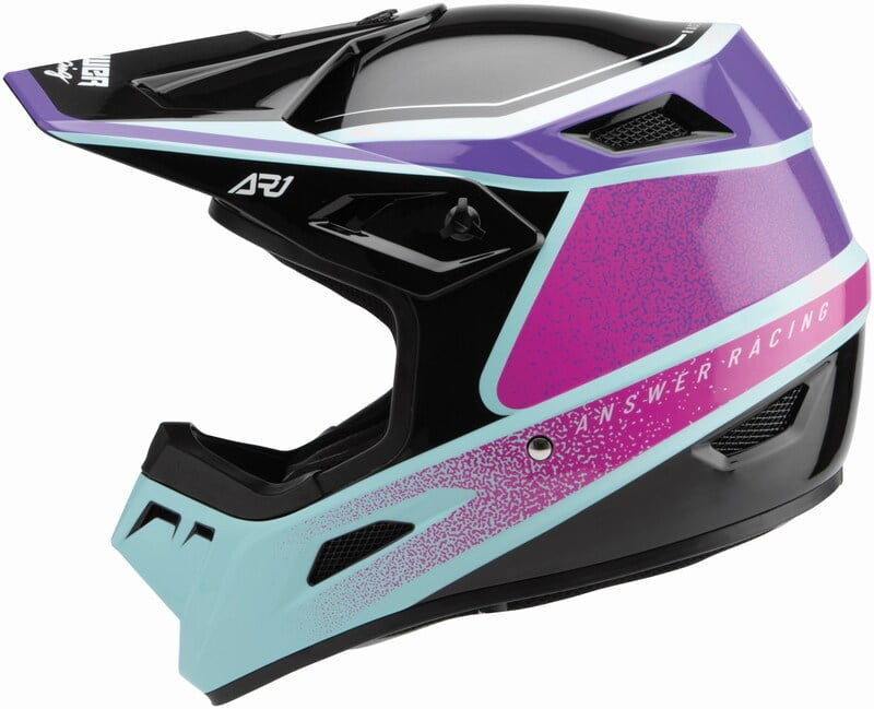 Svar Cross MC Helmet AR1 vivd sort /lilla