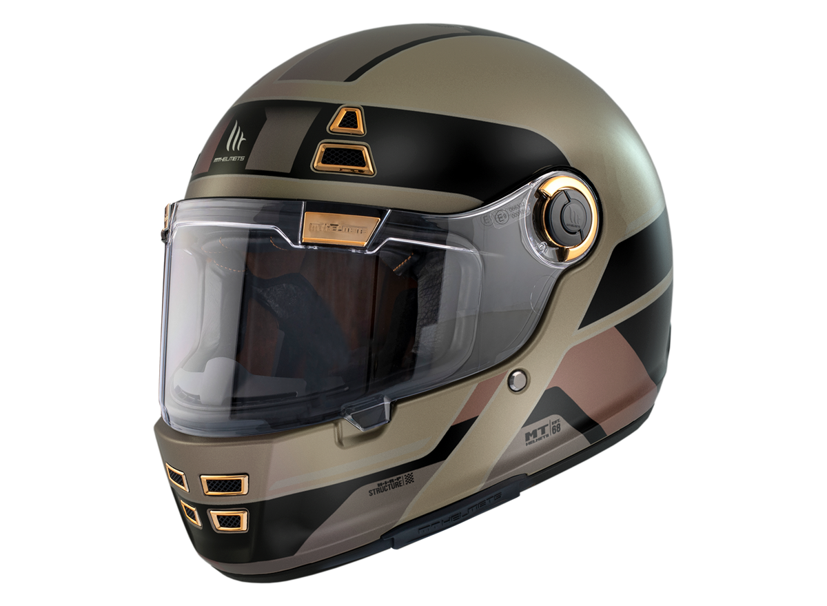 MT -hjelme Integral MC Helmet Jarama 68th C9 Gold Matt