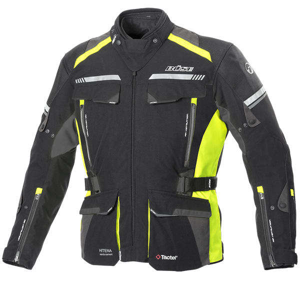 BÜSE Textile Mc-Jacket Highland II Black / Flu 