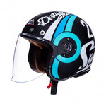 SMK Jet MC Helmet Retro Speed ​​Blue