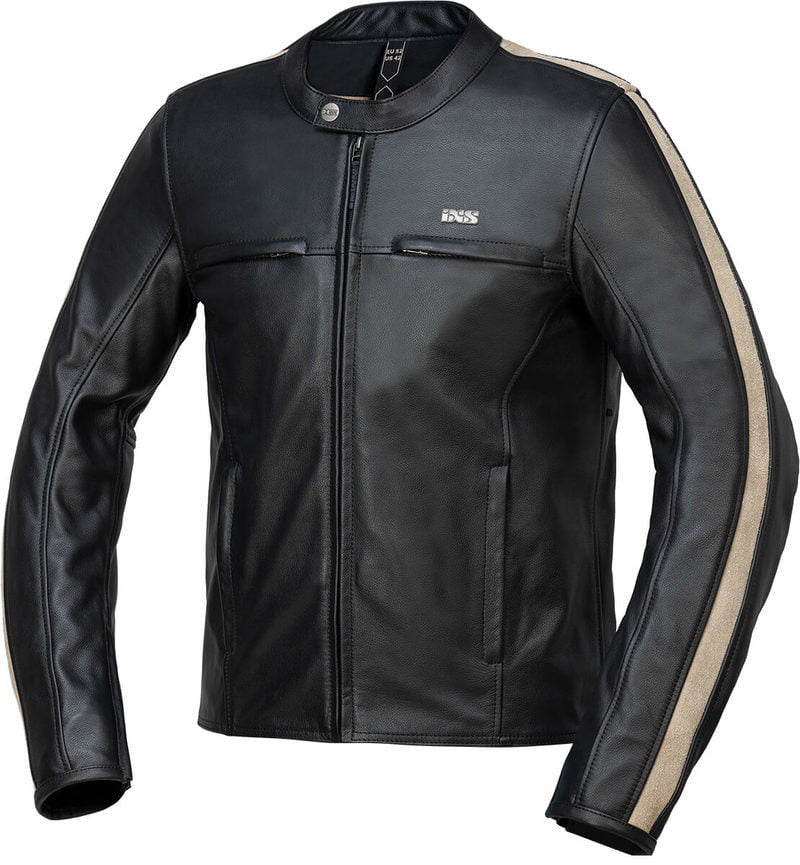 ixs mc-leather jakke ld klassisk stribe sort