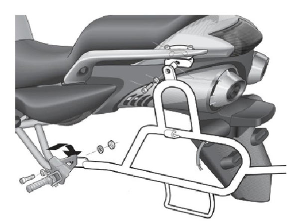 Shad 3P System Bracket (side) - Yamaha FZ6 Fazer / N / S2 (Y0FZ67SF)