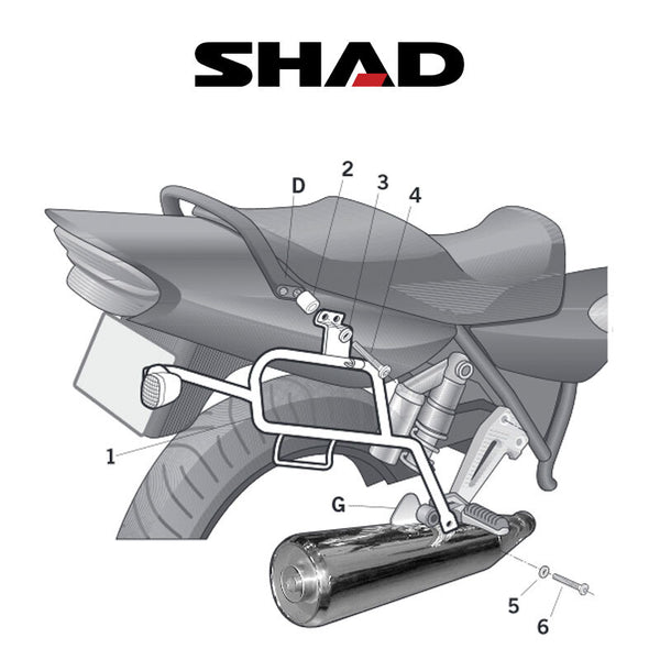 Shad 3P System Bracket (side) - Yamaha XJR 1300 (Y0XJ17SF)