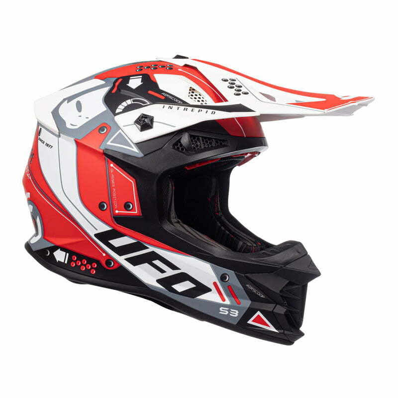 UFO Cross MC Helmet Intrepid Red /White