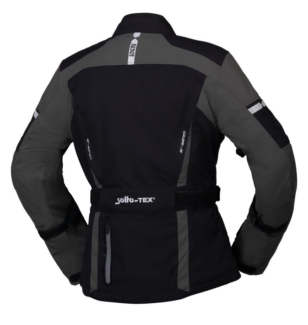 IXS Lady Textile MC -Jacket Pacora -st sort /grå