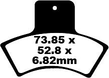 EBC BRAKE PAD CARBON TT DIRT FA270TT