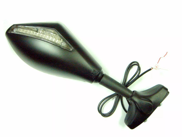 Emgo Mirror Black Venstre EC W/LED 20-26192