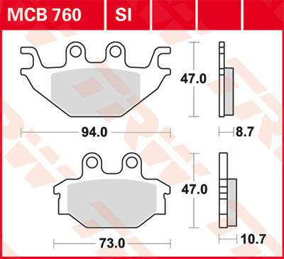 TRW BRAKE PAD TRW MCB760 MCB760
