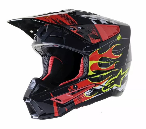 Alpinestars (MX) hjelm SM5 udslæt rød/g m 8307023-9033-m