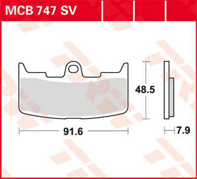 TRW Brake Pad TRW MCB747SV MCB747SV