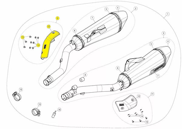 Akrapovic Misc P-HSB16R1D/A1 P-HSB16R1D/A1