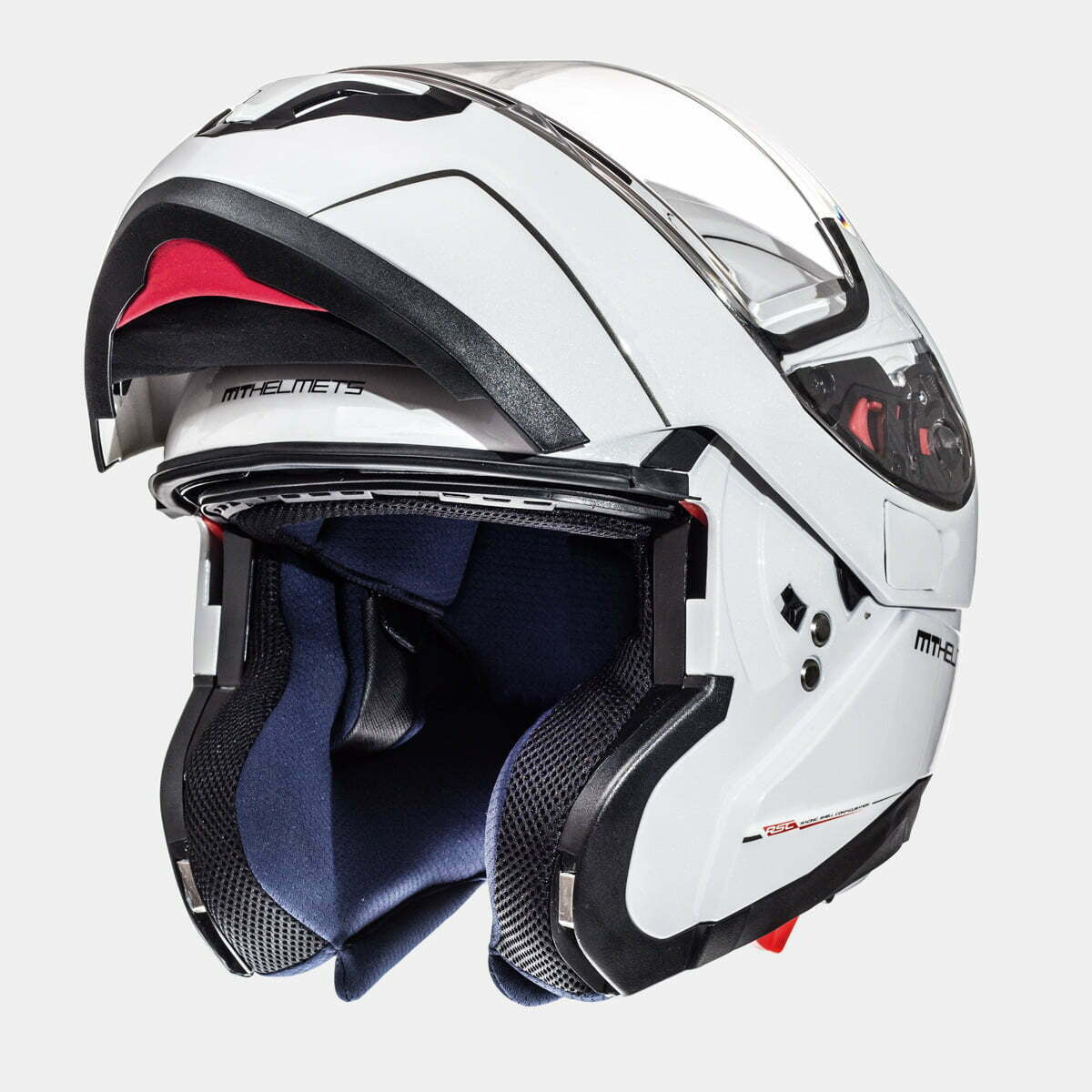 MT Helmets åbelige MC -hjelmatom White