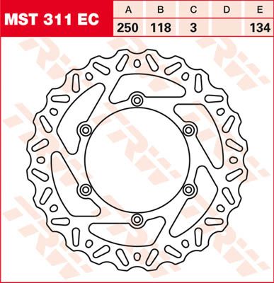 TRW Brake Rotor Fix Wave L/R MST311EC