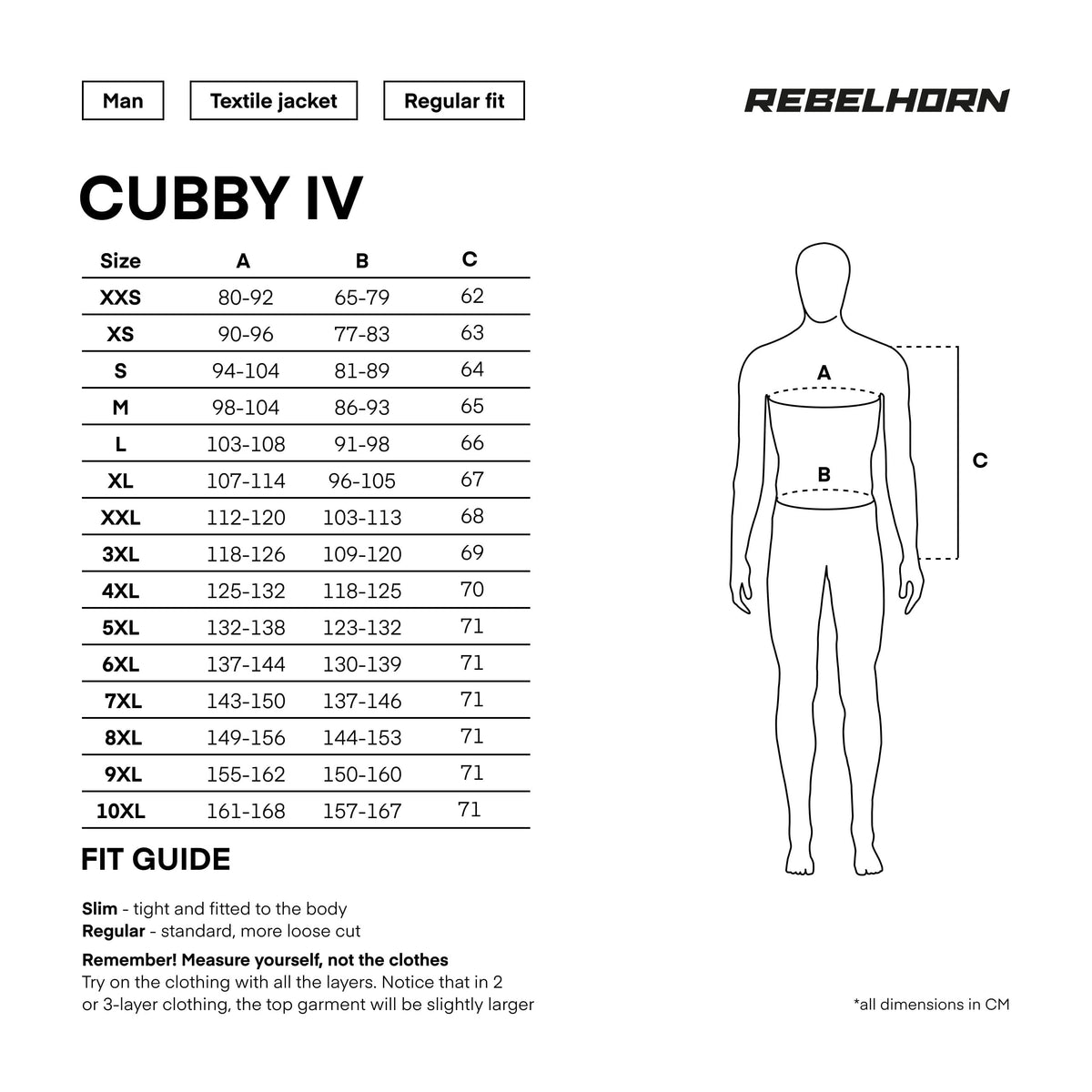 Rebelhorn tekstil mc jakke cubby iv sort /grå /influenza