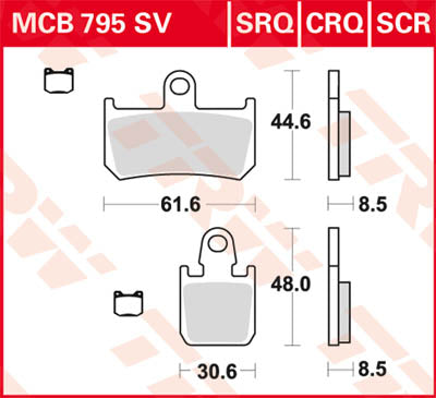 TRW BRAKE PAD TRW MCB795CRQ MCB795CRQ