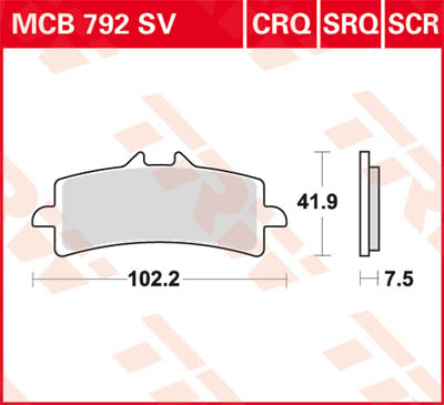 TRW BRAKE PAD TRW MCB792SV MCB792SV