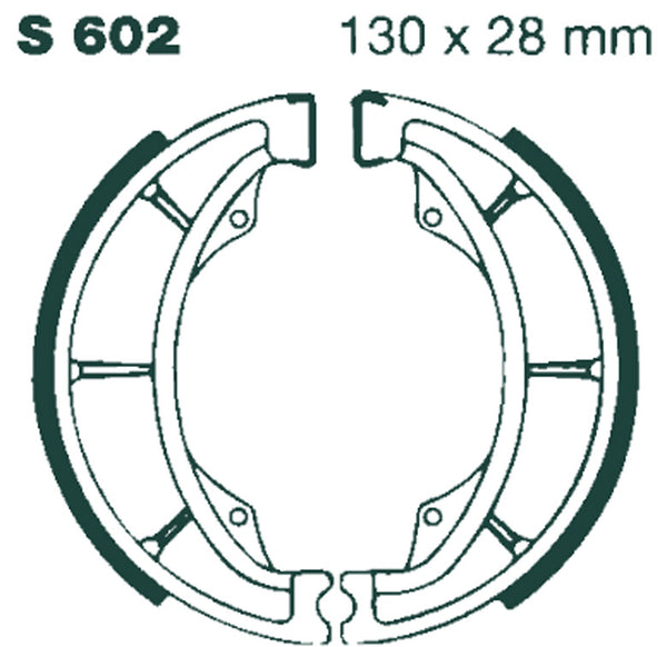 EBC BRAKE SHOE GROOVED S602G