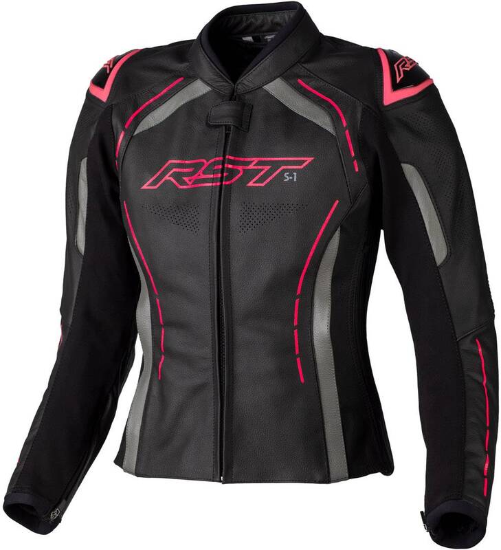 Rst ladies mc-leather jacket S-1 black /pink