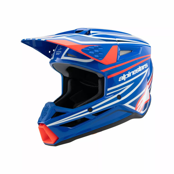 Alpinestars (MX) hjelm Yth SM3 Wurx Blue/Red/W 8302125-7312-Sym