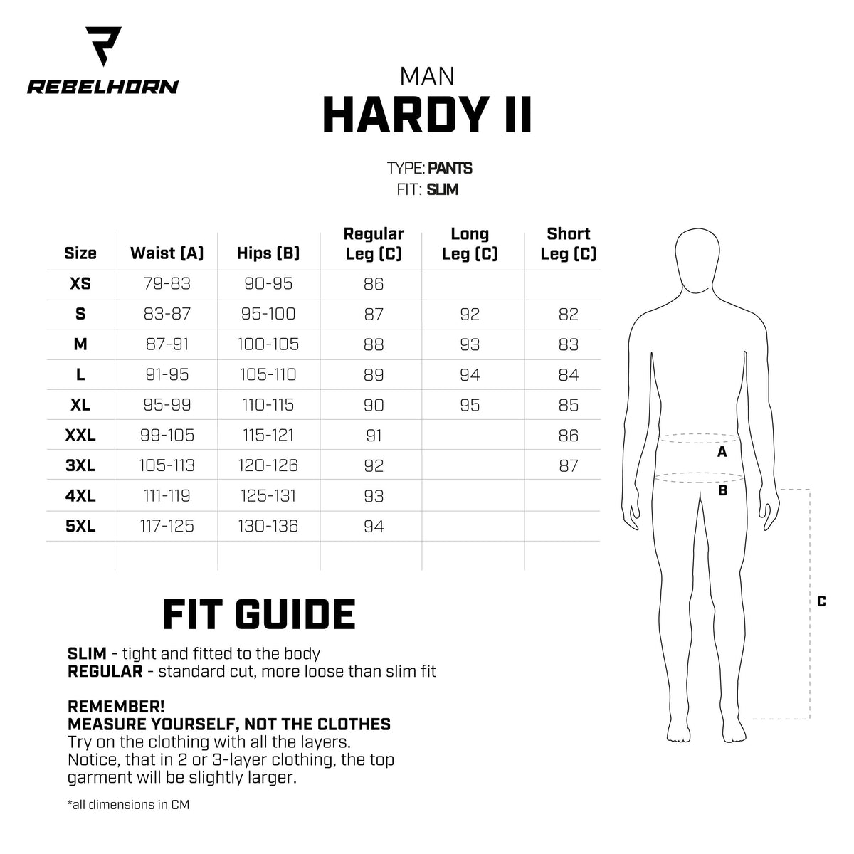 Rebelhorn tekstil mc-bukser Hardy II sort