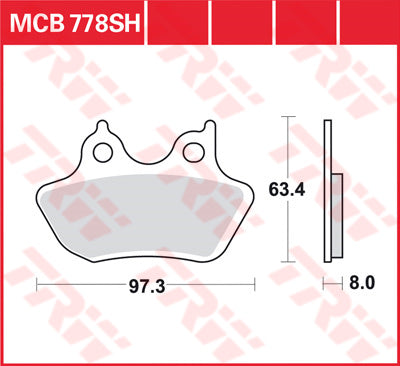TRW Brake Pad 44082-00C MCB778SH