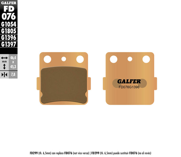 Galfer Brake Pad sintret fra Road FD076G1396