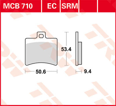 TRW Brake Pad Organic Scooter -125 MCB710EC