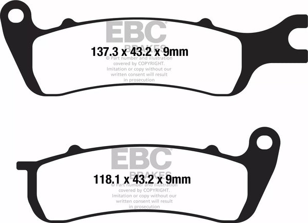 EBC Brake Pad FA ser organisk FA722 ud