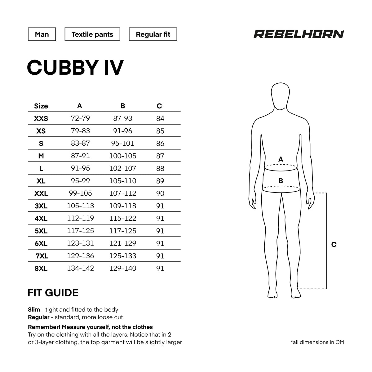 Rebelhorn tekstil mc-bukser cubby iv sort /grå /influenza