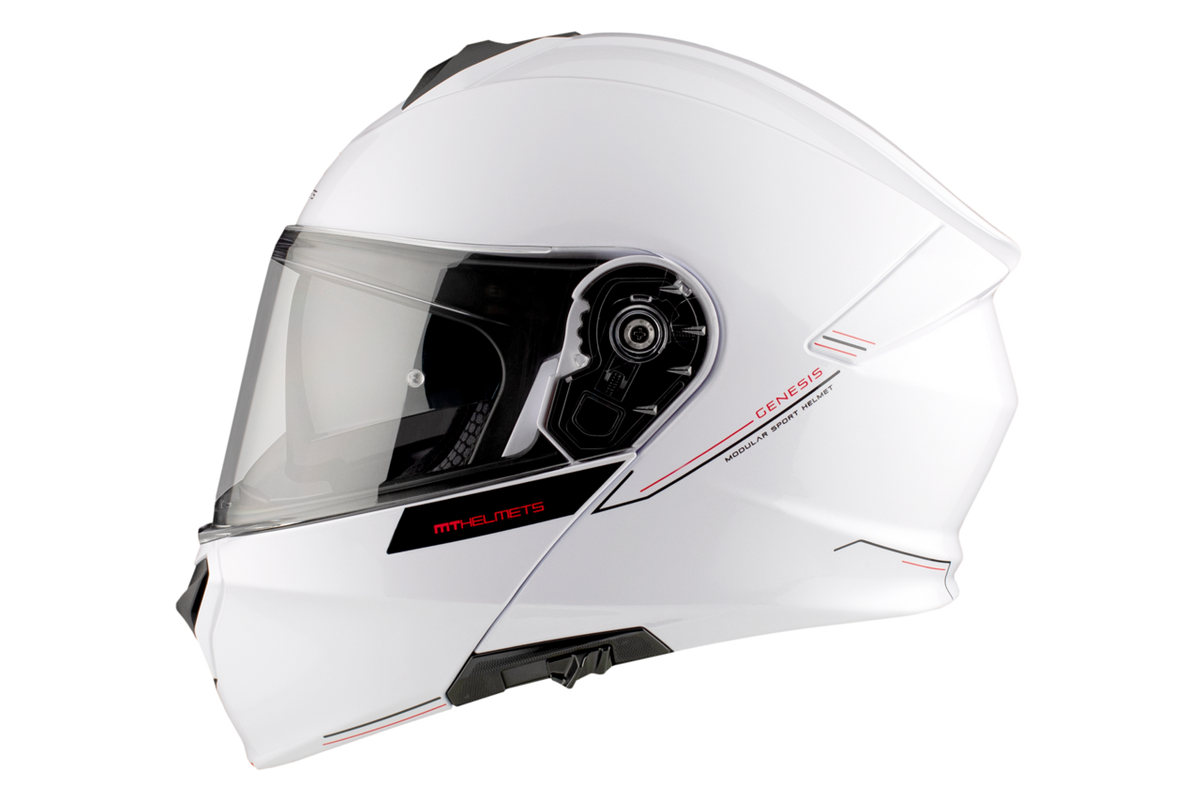 MT -hjelme Åbenbar MC Helmet Genesis SV White