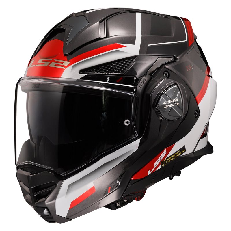 LS2 Åbnbar MC Helmet Advant X Spectrum Black/White/Red