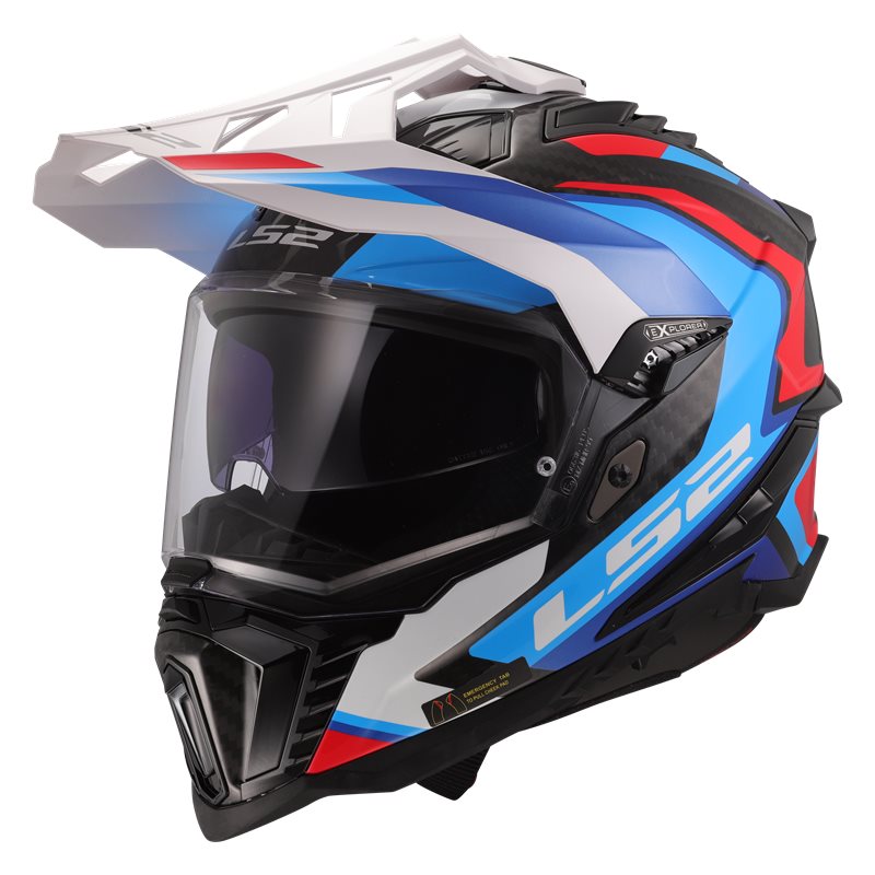 LS2 Adventure MC Helmet Explorer Carbon Frontier Blue