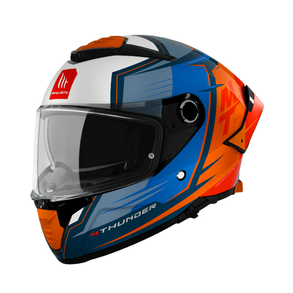 Mt Helmets Integral MC Helmet Thunder 4 Sv Pental Pearl Orange