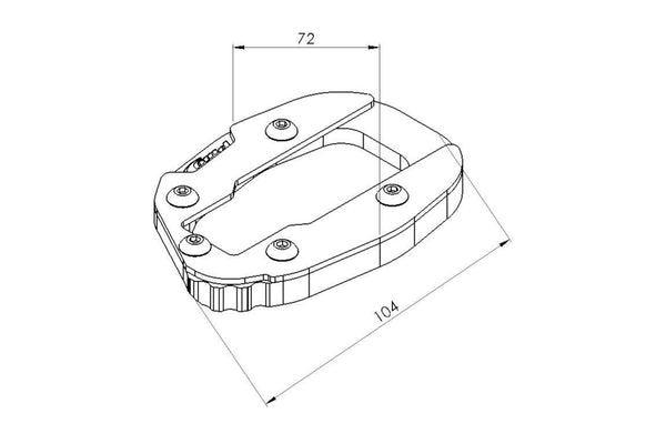 Side Stand Foot Enlarger Ducati Multistrada V4 C/B