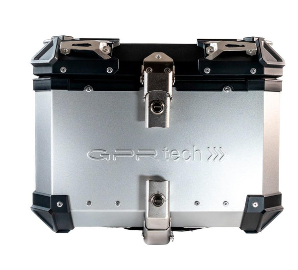 GPR Tech Top Case Alpi-Tech 35 Lt. Silver Top Case in Aluminum, Silver Color With Universal Plate Included Capacity 35 Lt.