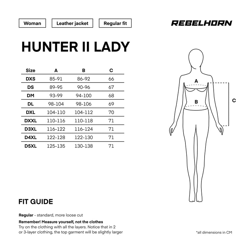 Rebelhorn Dam Mc-Jacket Hunter II sort