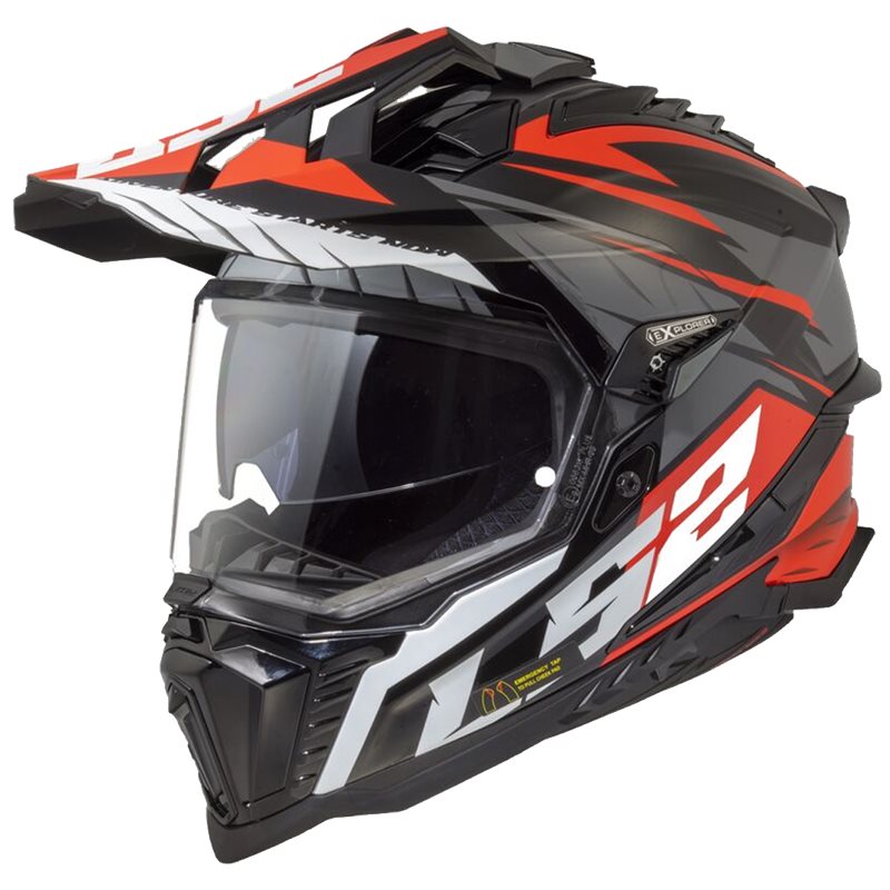 LS2 Adventure MC Helmet Explorer Spire Black /Red