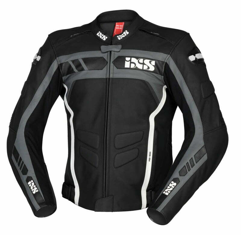 ixs mc-leather jacket LD RS-600 1.0 black /gray /white