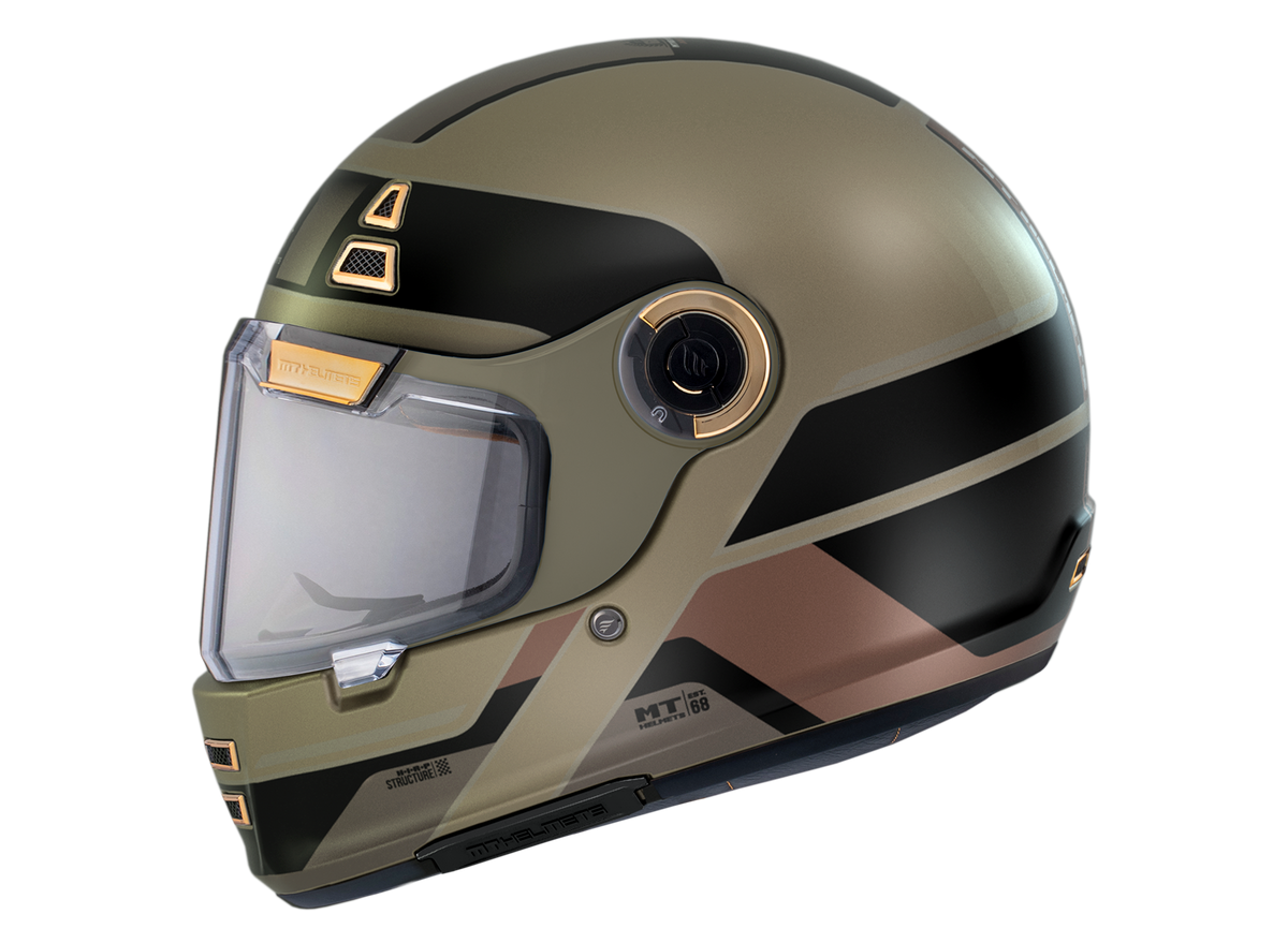 MT -hjelme Integral MC Helmet Jarama 68th C9 Gold Matt